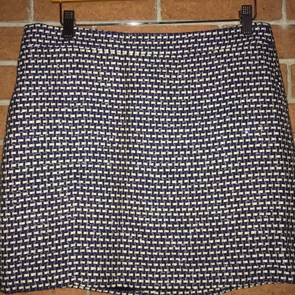 💜J. CREW💜MINI TWEED METALLIC SKIRT 💜 - Picture 3 of 7